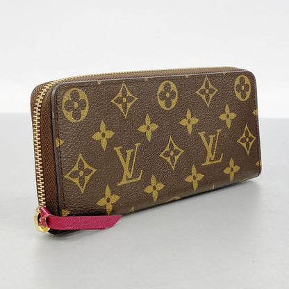 Louis Vuitton Long Wallet Monogram Portefeuille Clemence M60742 Fuchsia Ladies