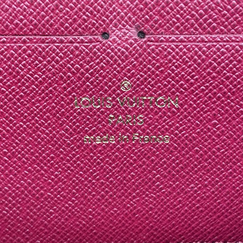 Louis Vuitton Long Wallet Monogram Portefeuille Clemence M60742 Fuchsia Ladies