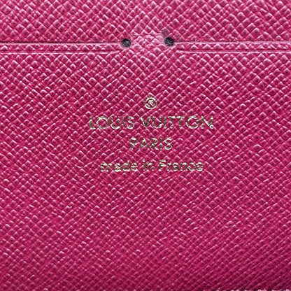 Louis Vuitton Long Wallet Monogram Portefeuille Clemence M60742 Fuchsia Ladies