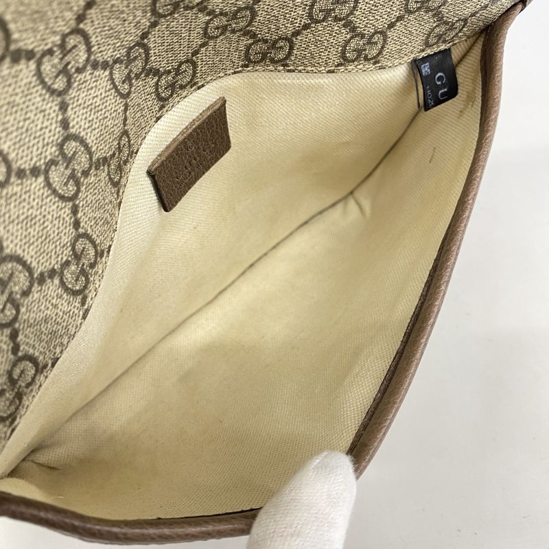 Gucci Waist Bag GG Canvas Sherry Line Neo-vintage 493930 PVC Brown Beige Gold