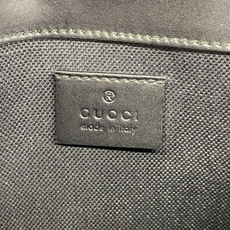 Gucci Waist Bag GG Supreme 598113 PVC Black Silver Hardware Men's