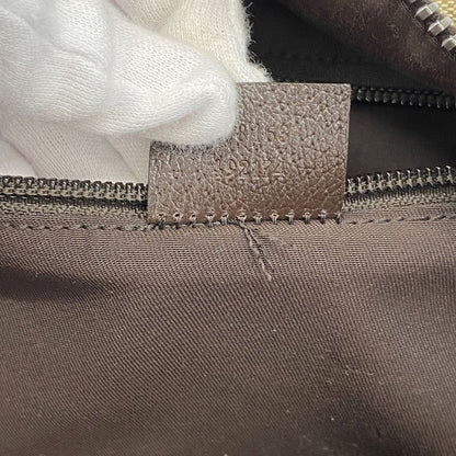 Gucci Boston Bag GG Canvas 268163 Canvas Brown Beige Silver Hardware 2way Bag