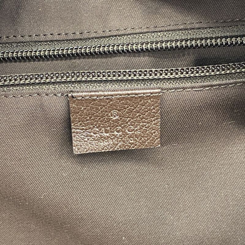 Gucci Boston Bag GG Canvas 268163 Canvas Brown Beige Silver Hardware 2way Bag