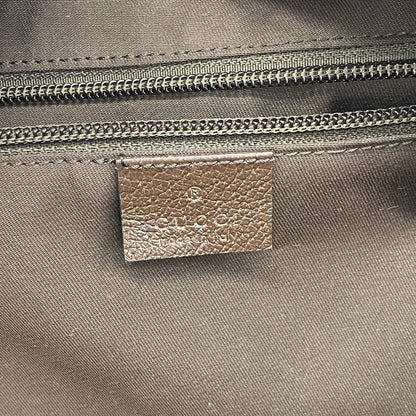 Gucci Boston Bag GG Canvas 268163 Canvas Brown Beige Silver Hardware 2way Bag