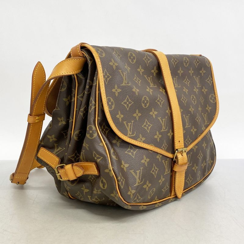 Louis Vuitton Shoulder Bag Monogram Saumur 35 M42254 Brown Ladies