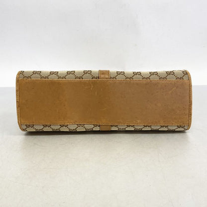 Gucci Handbag GG Canvas Jackie 01719 Canvas Brown Silver Hardware Women