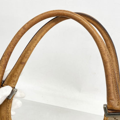 Gucci Handbag GG Canvas Jackie 01719 Canvas Brown Silver Hardware Women