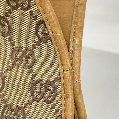 Gucci Handbag GG Canvas Jackie 01719 Canvas Brown Silver Hardware Women