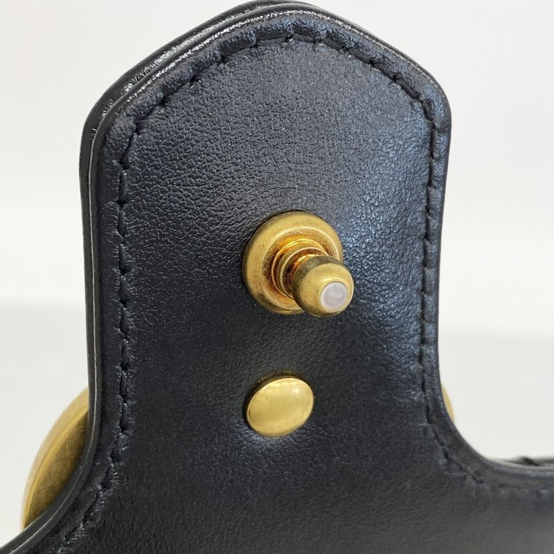 Gucci Handbag GG Marmont 547260 Leather Black Gold Hardware 2way Bag Ladies