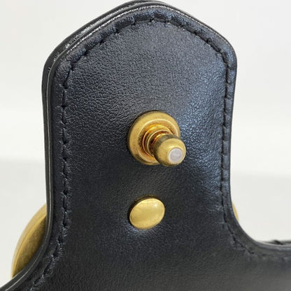 Gucci Handbag GG Marmont 547260 Leather Black Gold Hardware 2way Bag Ladies