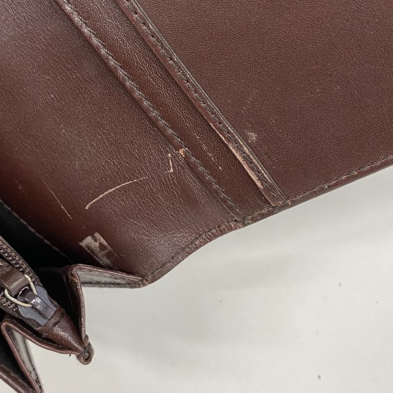 Guccissima 146229 Leather Brown Silver Hardware Women's Long Wallet