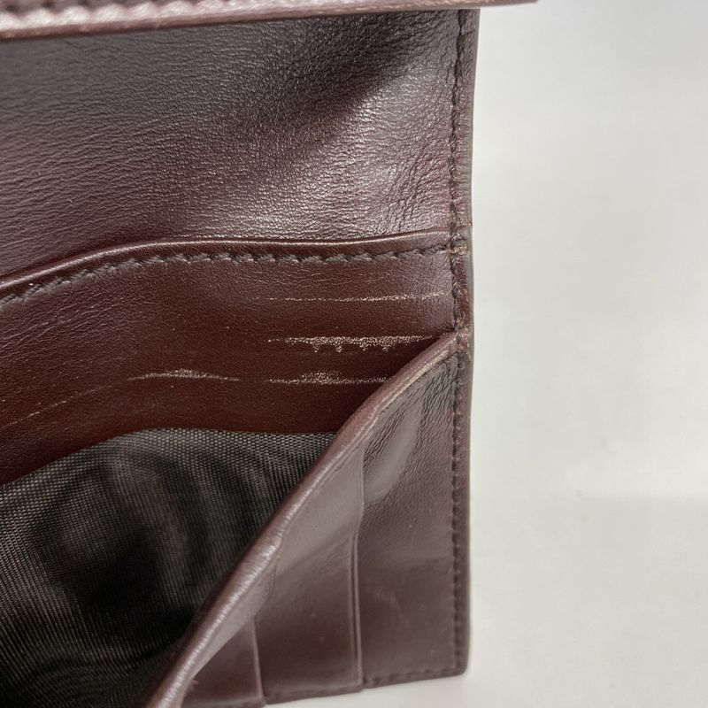 Guccissima 146229 Leather Brown Silver Hardware Women's Long Wallet