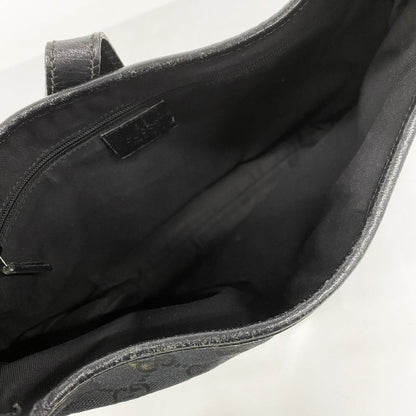 Gucci Handbag GG Canvas Jackie 00963 Canvas Black Silver Hardware Women