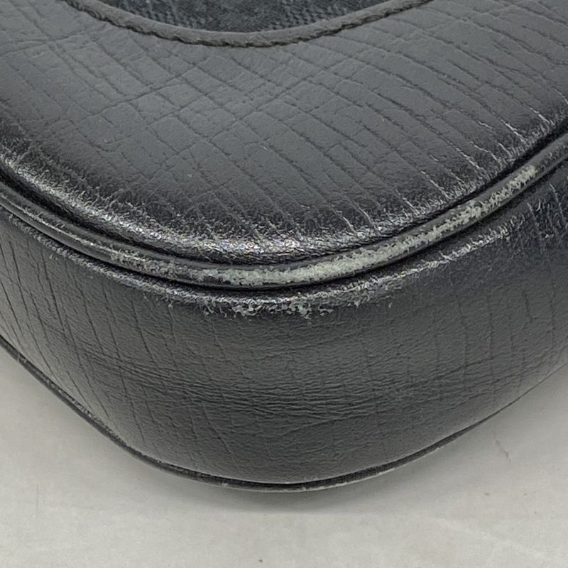 Gucci Handbag GG Canvas Jackie 00963 Canvas Black Silver Hardware Women