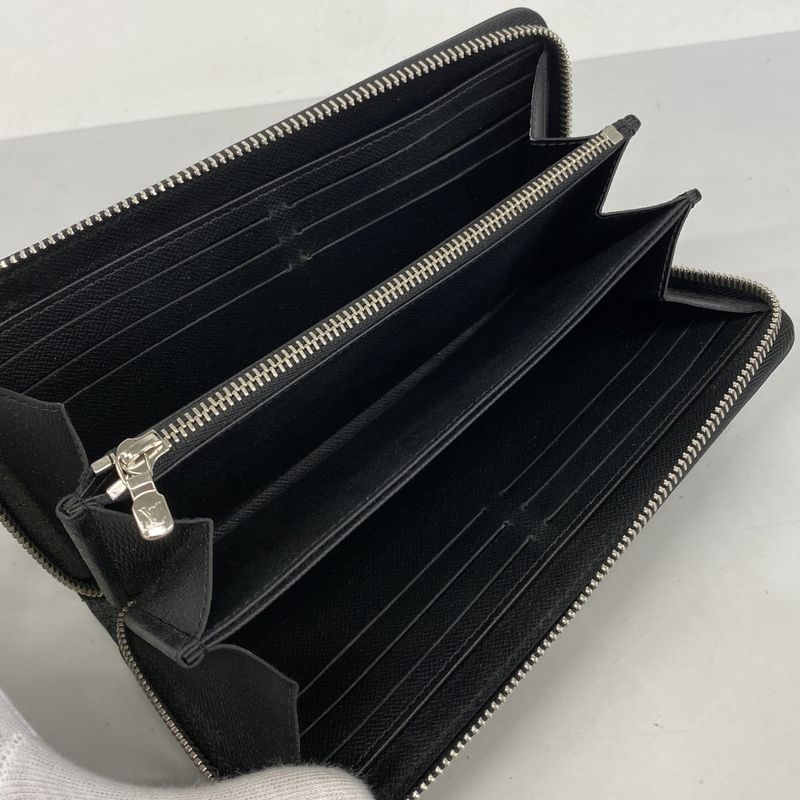 Louis Vuitton Epi Zippy Wallet M61857 Noir Black Men Women Unisex