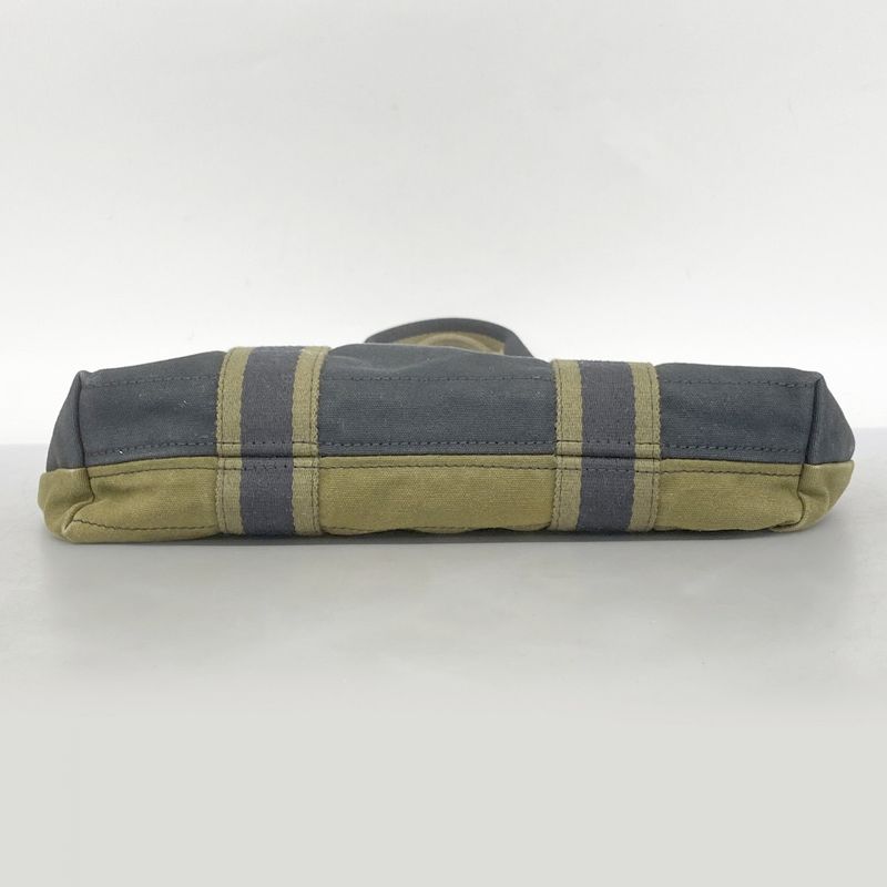 Hermes Tote Bag Fourre Tout Cabas Su Canvas Khaki Black Men Women Unisex