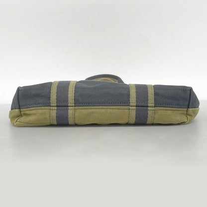 Hermes Tote Bag Fourre Tout Cabas Su Canvas Khaki Black Men Women Unisex