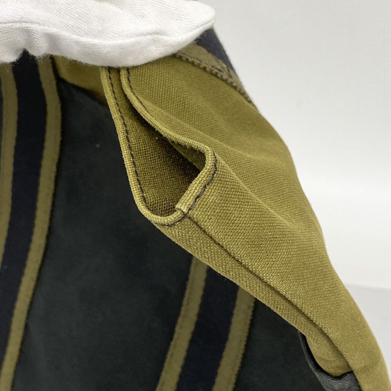 Hermes Tote Bag Fourre Tout Cabas Su Canvas Khaki Black Men Women Unisex