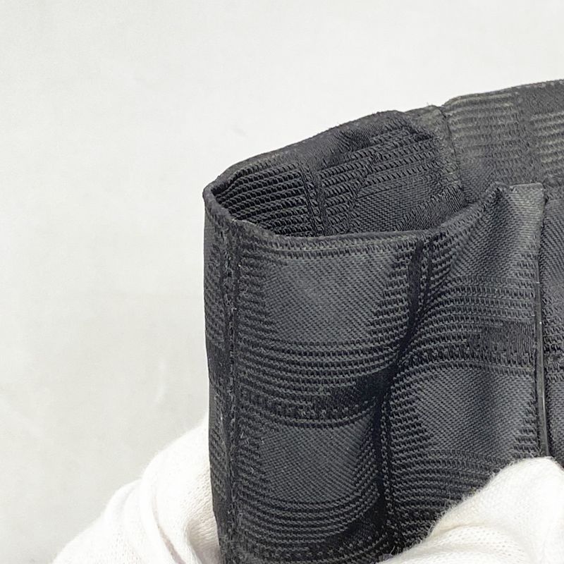 Chanel Tote New Travel Nylon Black Chien Pan Gold Hardware Women's