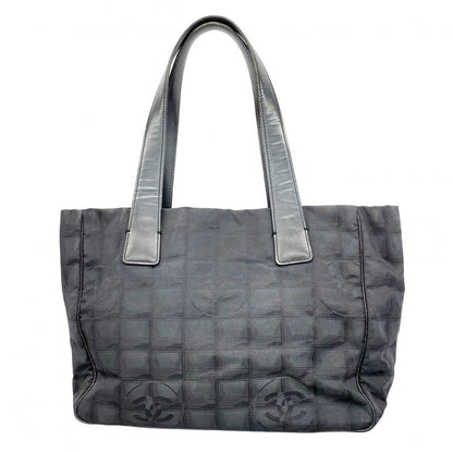Chanel Tote New Travel Nylon Black Chien Pan Gold Hardware Women's