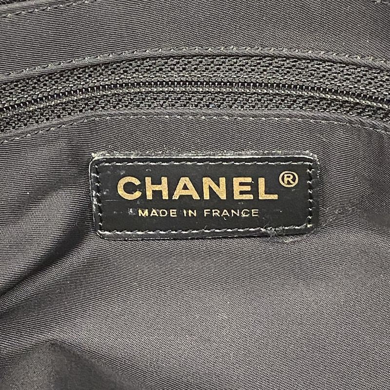 Chanel Tote New Travel Nylon Black Chien Pan Gold Hardware Women's