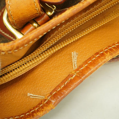 Celine Tote Bag Macadam PVC Brown Gold Hardware Women's