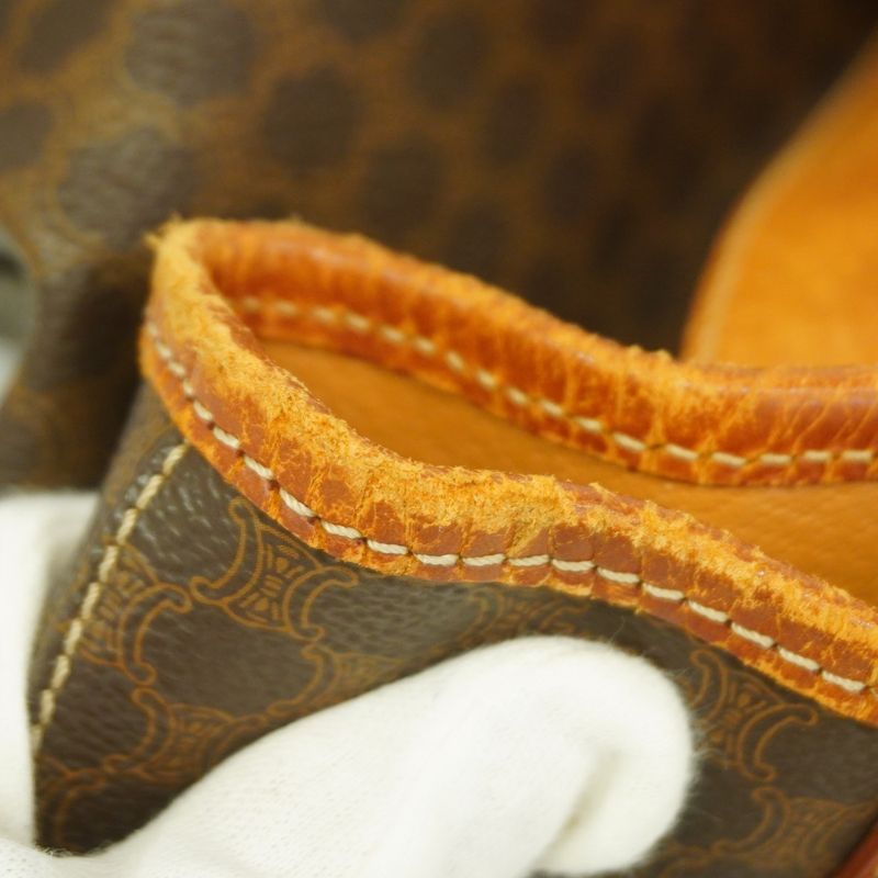 Celine Tote Bag Macadam PVC Brown Gold Hardware Women's