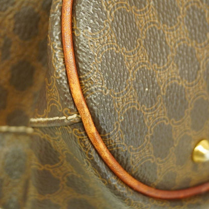 Celine Tote Bag Macadam PVC Brown Gold Hardware Women's