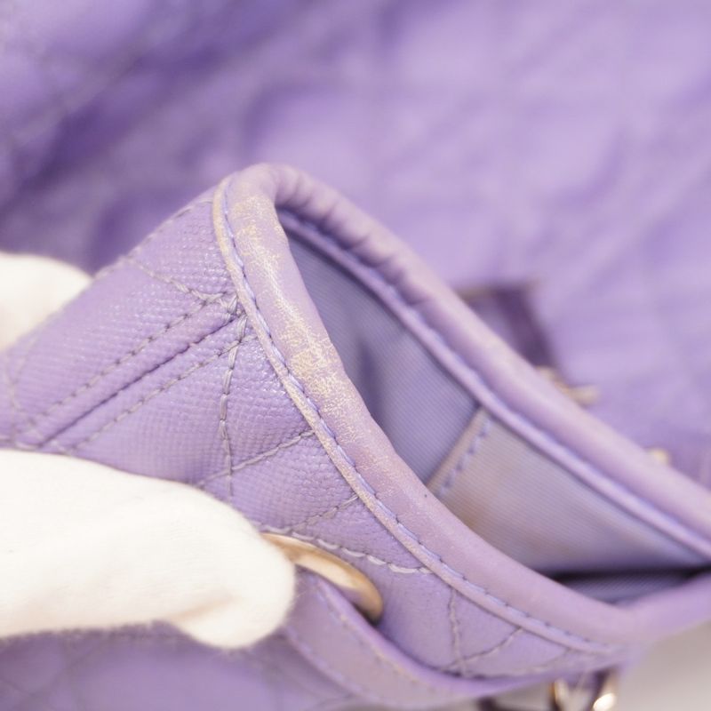 Christian Dior Tote Bag Canage Panarea PVC Purple Silver Hardware Women