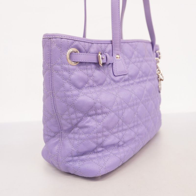 Christian Dior Tote Bag Canage Panarea PVC Purple Silver Hardware Women