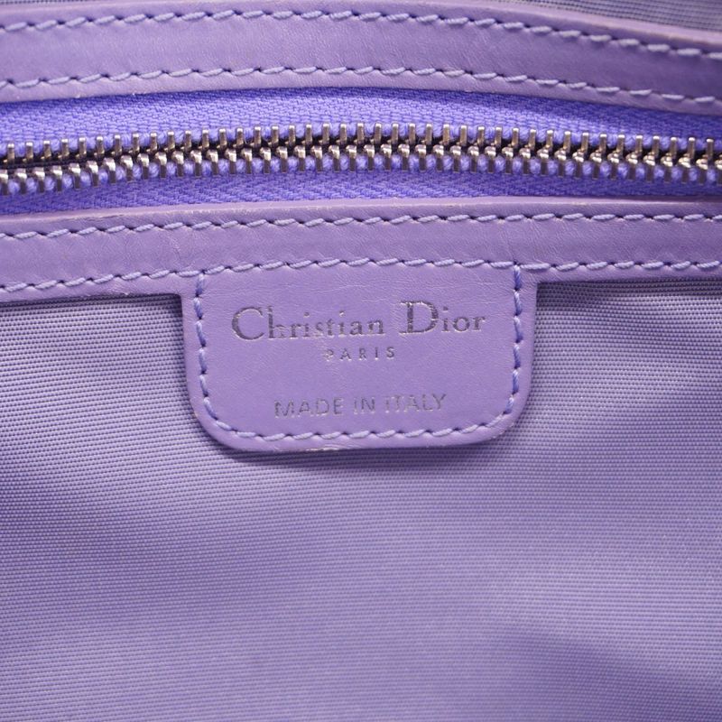 Christian Dior Tote Bag Canage Panarea PVC Purple Silver Hardware Women