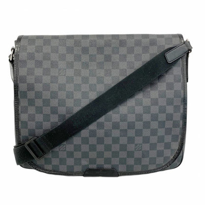 Louis Vuitton Shoulder Bag Damier Graphite Renzo N51213 Black Gray Men's