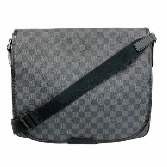 Louis Vuitton Shoulder Bag Damier Graphite Renzo N51213 Black Gray Men's