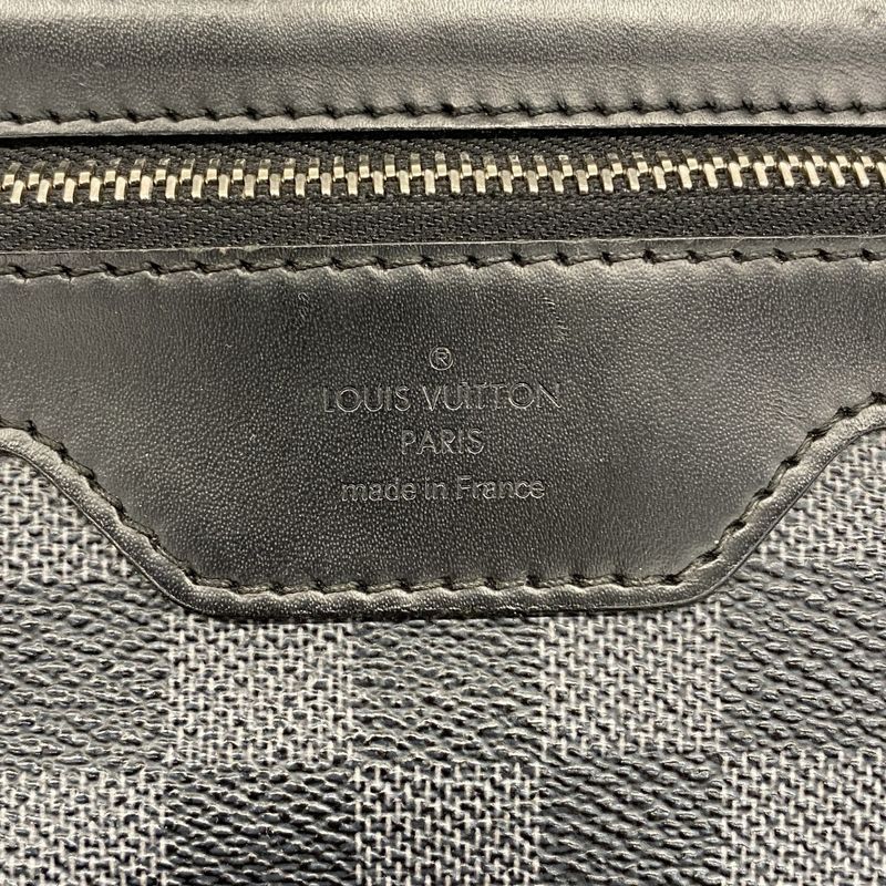 Louis Vuitton Shoulder Bag Damier Graphite Renzo N51213 Black Gray Men's