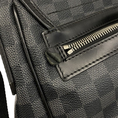 Louis Vuitton Shoulder Bag Damier Graphite Renzo N51213 Black Gray Men's