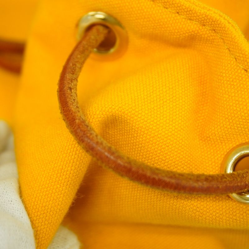 Hermes Shoulder Bag Porochon Mimir PM Canvas Yellow Gold Hardware Women