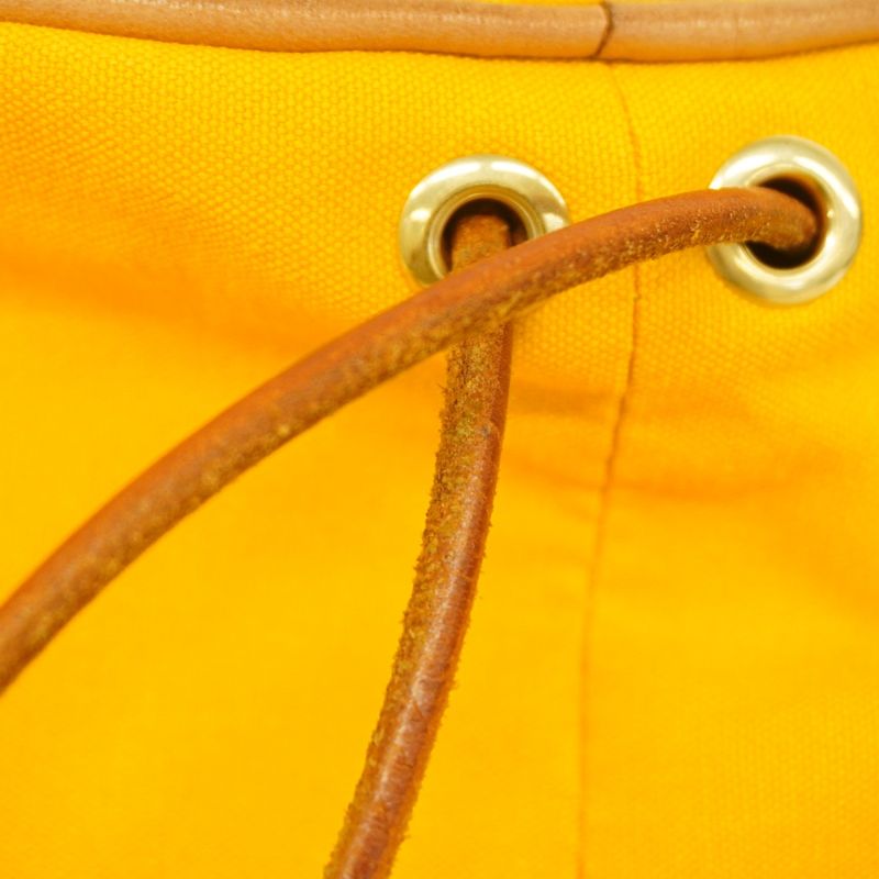 Hermes Shoulder Bag Porochon Mimir PM Canvas Yellow Gold Hardware Women