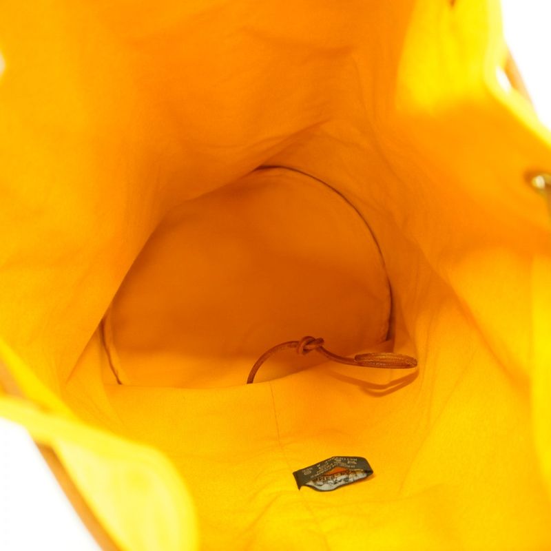 Hermes Shoulder Bag Porochon Mimir PM Canvas Yellow Gold Hardware Women