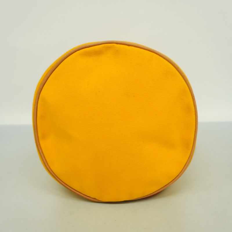 Hermes Shoulder Bag Porochon Mimir PM Canvas Yellow Gold Hardware Women