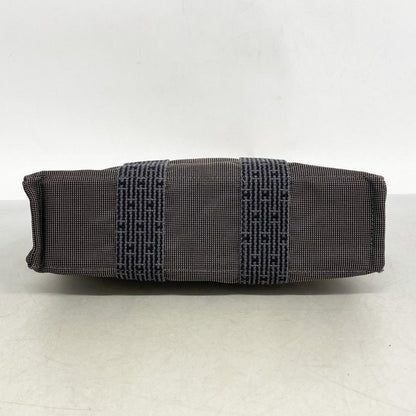 Hermes Tote Bag Yale Line PM Canvas Gray Silver Hardware Women