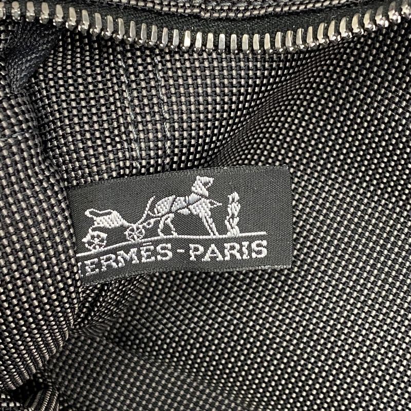 Hermes Tote Bag Yale Line PM Canvas Gray Silver Hardware Women