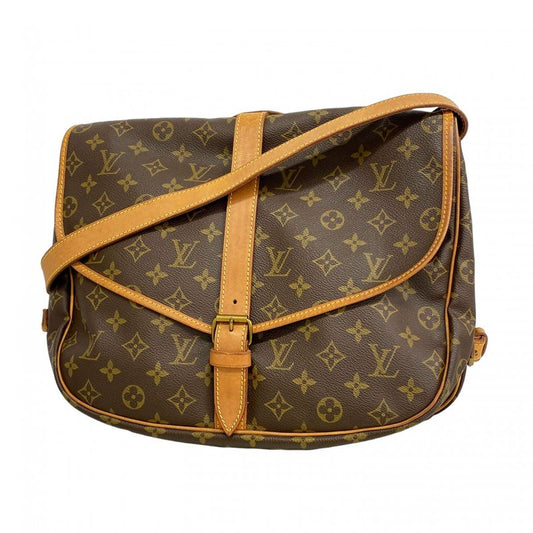 Louis Vuitton Shoulder Bag Monogram Saumur 35 M42254 Brown Ladies