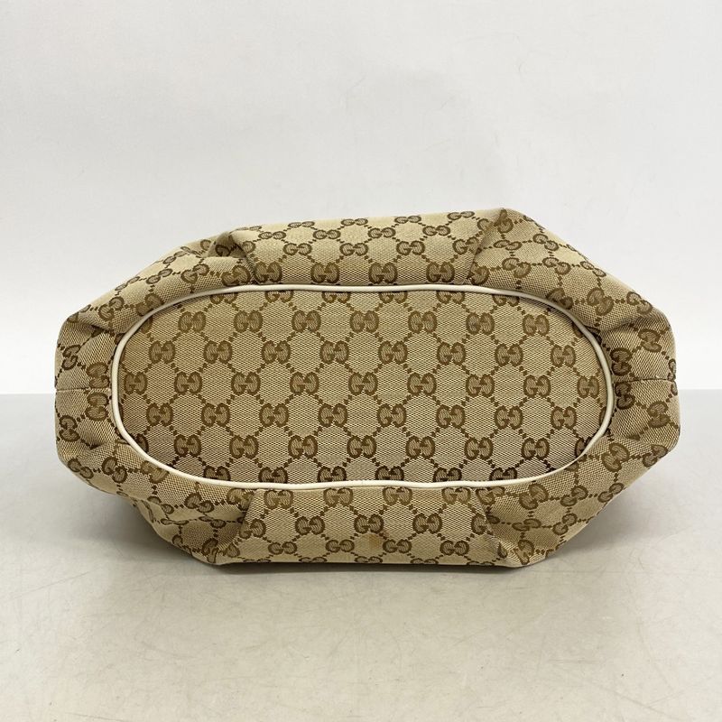 Gucci Shoulder Bag GG Canvas 388930 Canvas Beige Chien Pan Gold Hardware Women