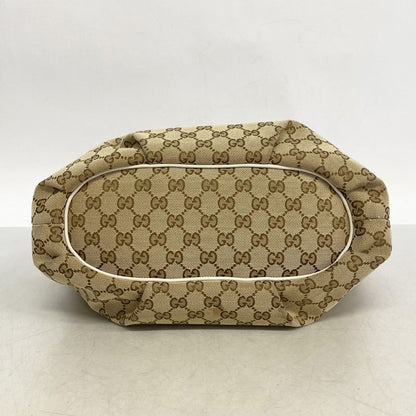 Gucci Shoulder Bag GG Canvas 388930 Canvas Beige Chien Pan Gold Hardware Women