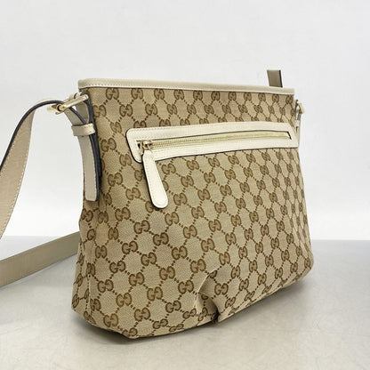 Gucci Shoulder Bag GG Canvas 388930 Canvas Beige Chien Pan Gold Hardware Women