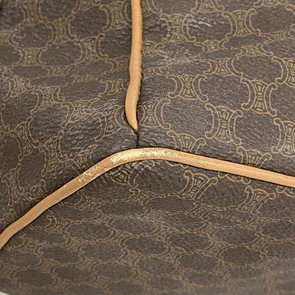 Celine Backpack Daypack Macadam PVC Brown Gold Hardware Women