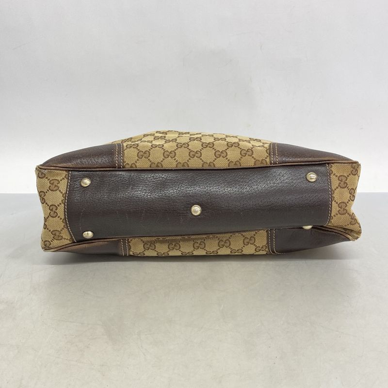 Gucci Tote Bag GG Canvas Princy 163805 Canvas Brown Chien Pan Gold Hardware