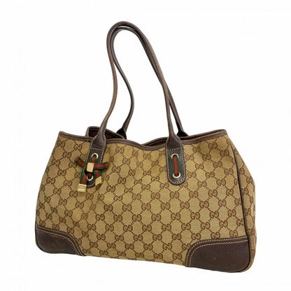 Gucci Tote Bag GG Canvas Princy 163805 Canvas Brown Chien Pan Gold Hardware