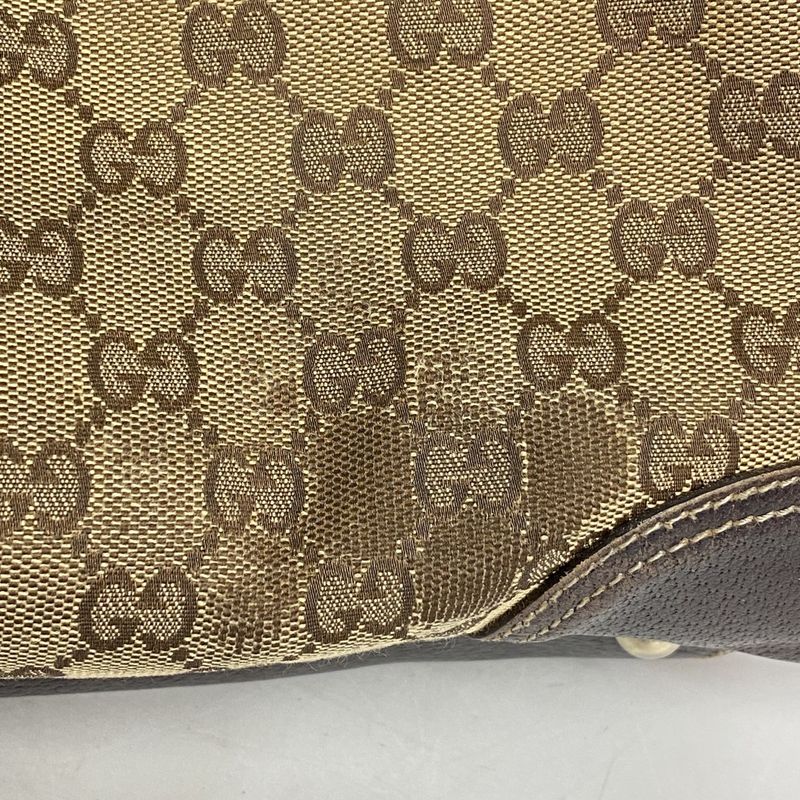 Gucci Tote Bag GG Canvas Princy 163805 Canvas Brown Chien Pan Gold Hardware