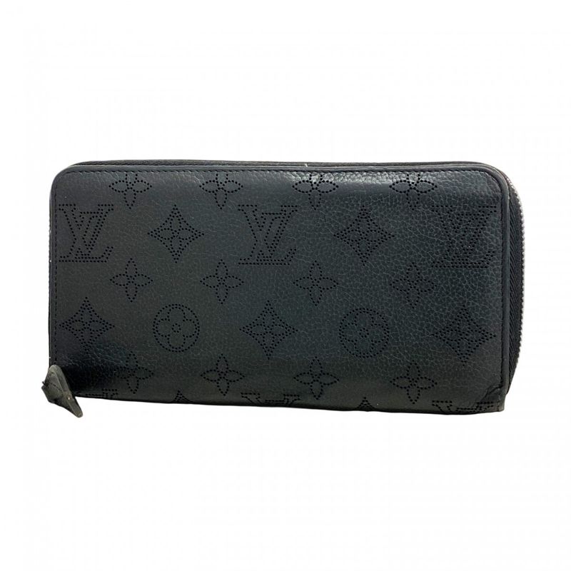 Louis Vuitton Mahina Zippy Wallet M61867 Noir Black Women